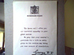 Condolence letter from Buckingham Palace Condolence letter from Buckingham Palace
