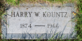 Harry Welling Kountz's Headstone